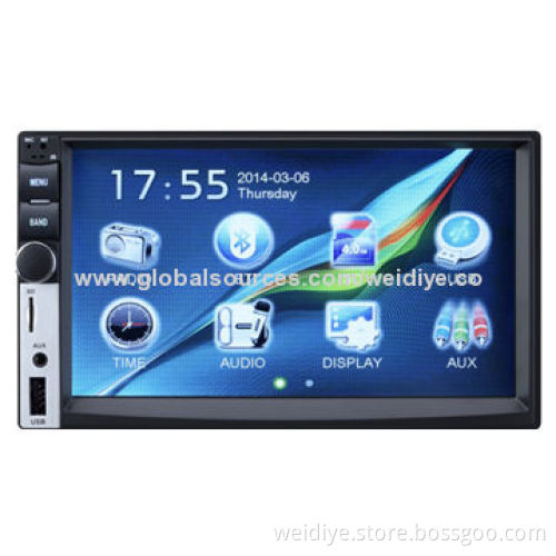 2-DIN 6.2-inch Car Media Player, Built-in FM Radio with Bluetooth, Supports USB/SD/MMCNew